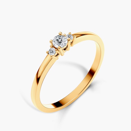 Pierścionek zaręczynowy SAVICKI: złoty, diament